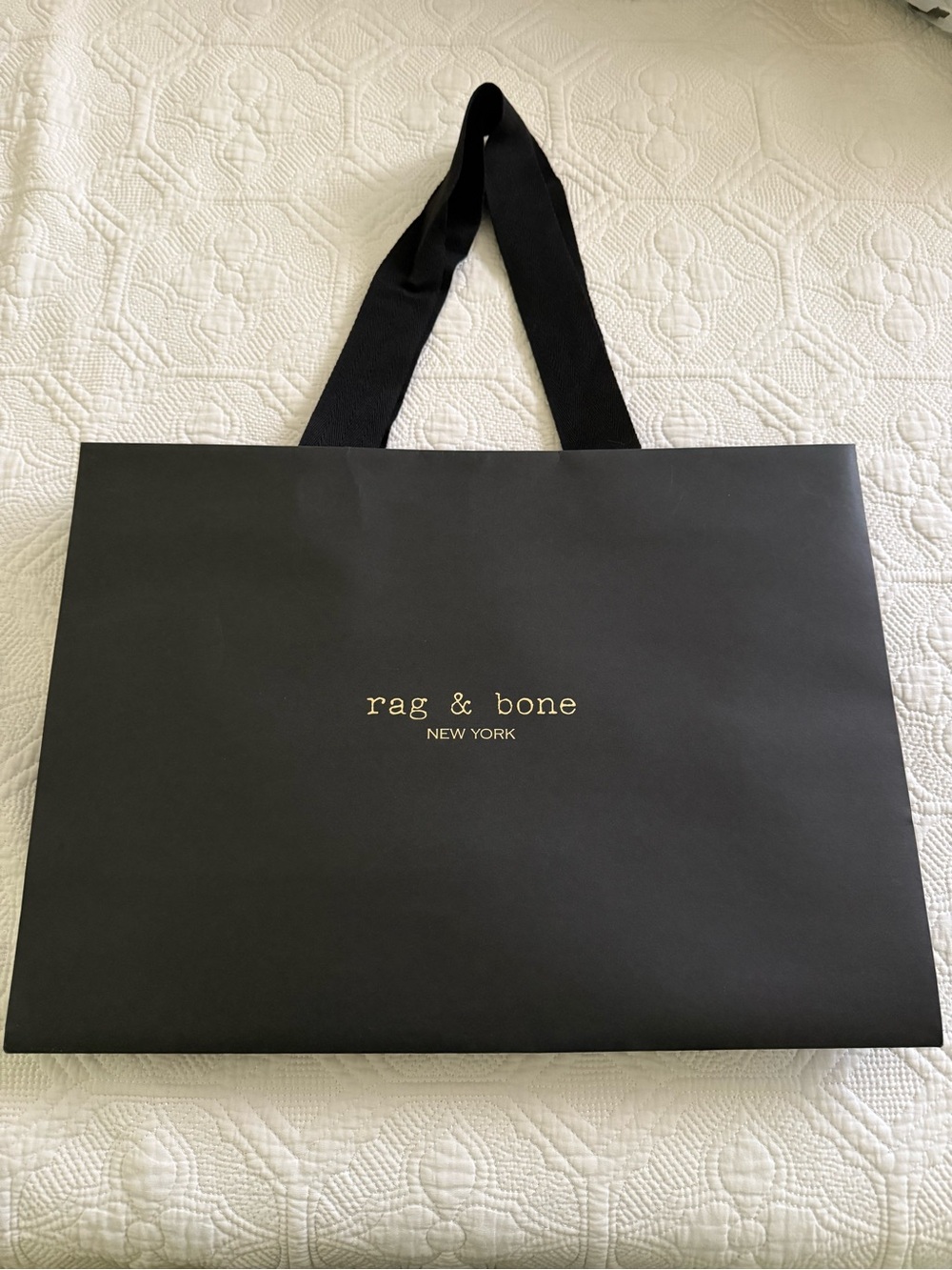 rag & bone Black Bag with Gold Logo